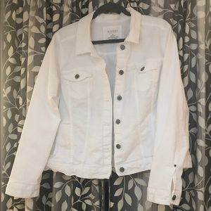 Women’s Plus white jean jacket